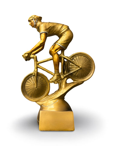 "Male Riding on a Bike" trophy
