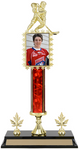 "Ribbon Star - Round Column" Assembled Trophy