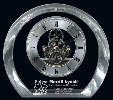 "Tiffany Clock" Crystal Award