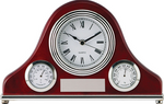 "Riviera" Rosewood Weather Station Clock