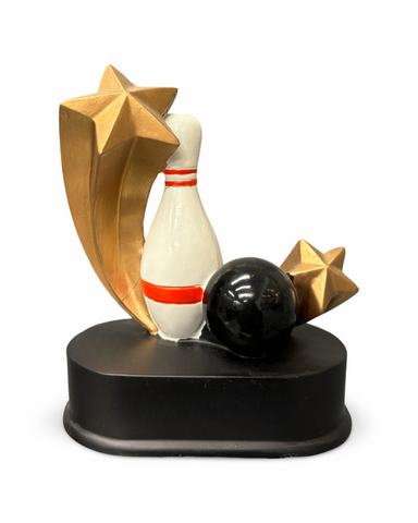 "Shooting Star, Bowling 5-Pin" Distinctive Trophy