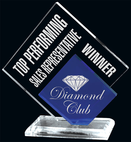 "Freeform Double Diamond" Acrylic Award