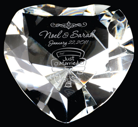 "Heart Paperweight" Crystal Giftware