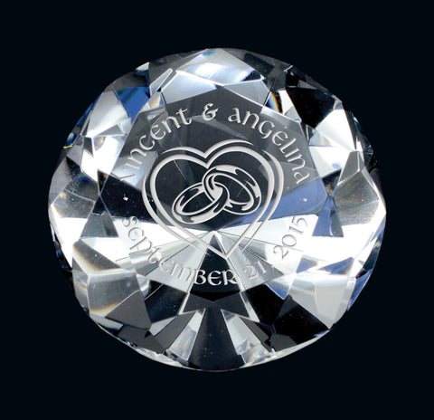 "Diamond Paperweight" Crystal Giftware