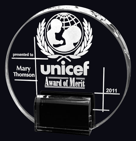 "Marquis Circle" Crystal Award