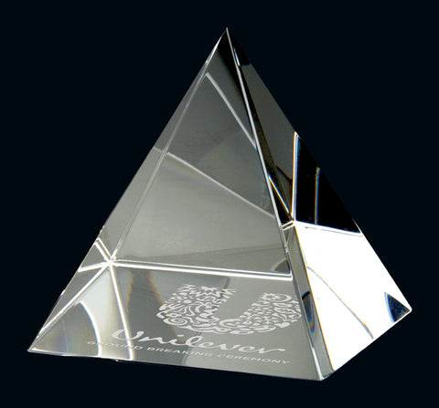 "Pyramid Paperweight" Crystal Giftware