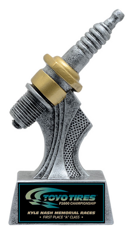 "Spark Plug Racing" Distinctive Trophy