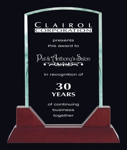 "Wellington, Piano Finish" Glass Award