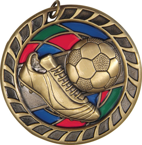 "Soccer" - Stained Glass Medal