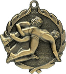 "Wrestling" - Sculptured Medal