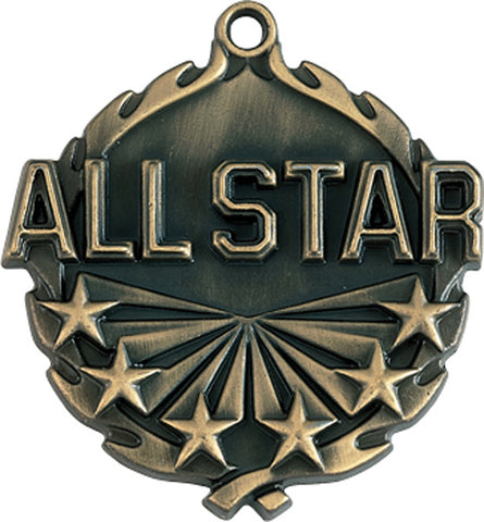 "All Star - Sculptured" Medal