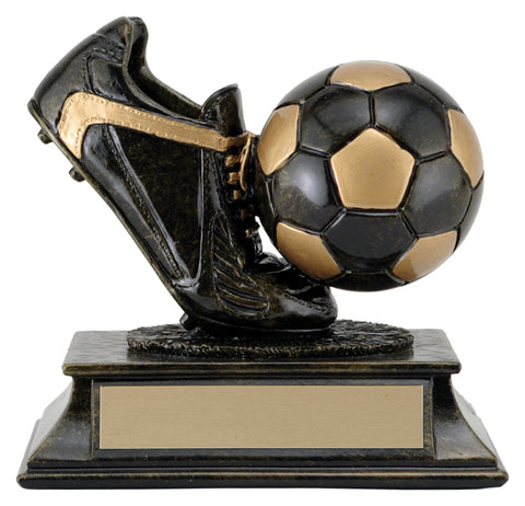 "Aztec Gold Ball and Shoe" Soccer Trophy