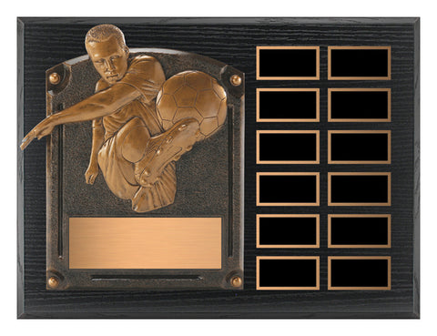 "Legends of Fame Annual" Men's and Women's Soccer Plaque