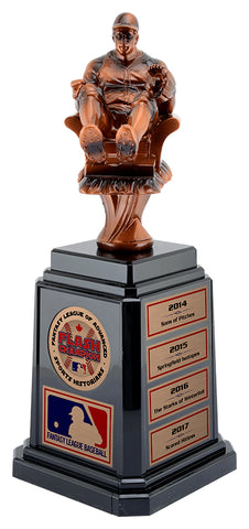 Fantasy Baseball Trophy with Tower Base